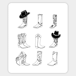 cute western cowgirl boots Sticker